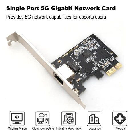 Сетевая карта 5G PCI-E к RJ45, чип RTL8126, гигабитный Ethernet PCI Express, сетевая карта 10/100/2500/5000 Мбит/с для настольного компьютера