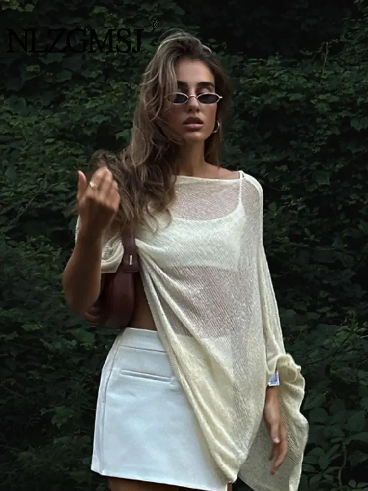 

Женская Асимметричная трикотажная накидка-плащ, повседневный модный пончо с круглым вырезом и рукавами «летучая мышь», пальто, Длинная женская мантия, весна-осень