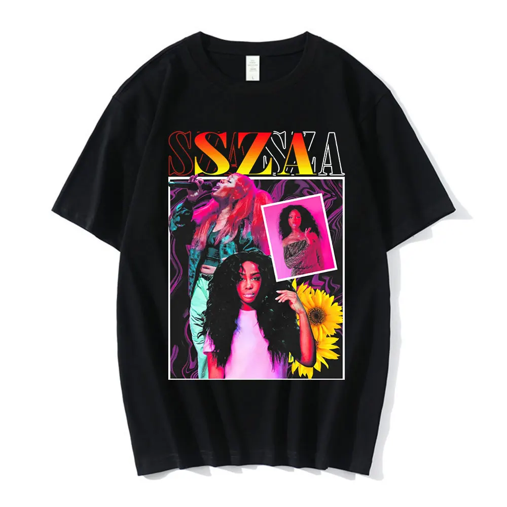 

SZA Good Days Graphic Print T-shirt Vintage Punk T-shirts Oversize 90s Rapper Men Hip Hop Harajuku Tee Shirt Streetwear Couples