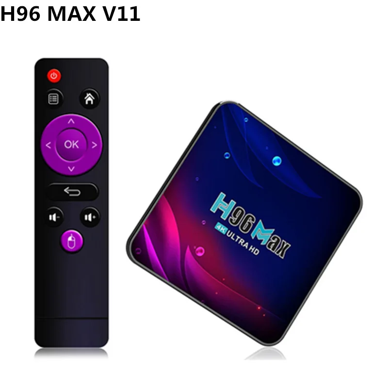 

H96max V11 Set Top Box Andriod 11.0 RK3318 4G/32G 5GWiFi Bluetooth Tvbox 4k