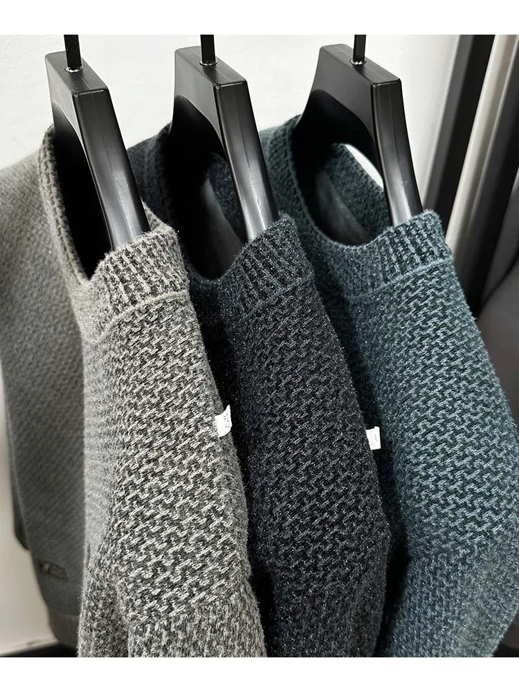 Высококачественный дизайнерский новый осенне-зимний мужской свитер с вышивкой