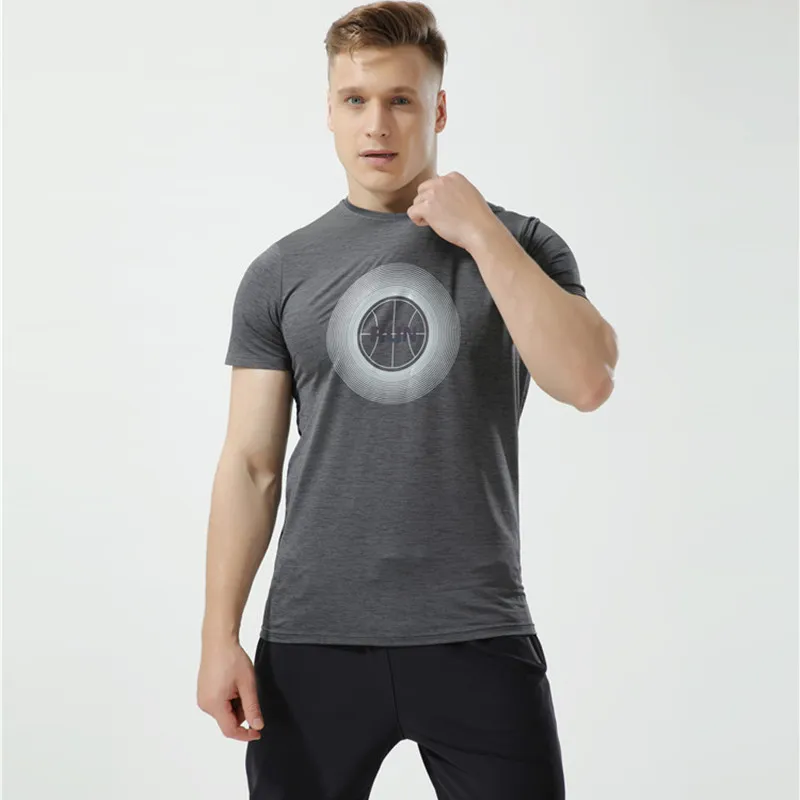 

High Quality Men Training T Shirt Short Sleeve Quick Dry Fitness Gym Tees Outdoor Sportswear Running Tops Clothing Camisetas