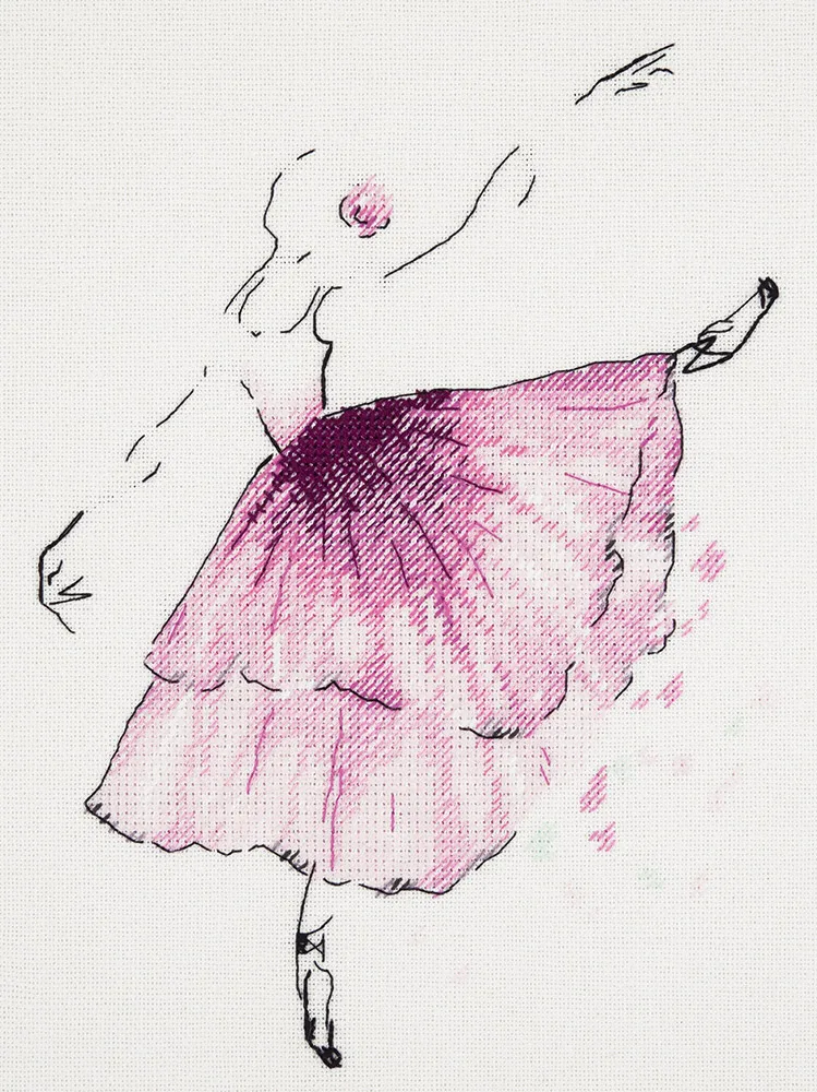 Набор для вышивания PANNA арт. C-1886 Балерина. Анемон 20х23 см | Дом и сад