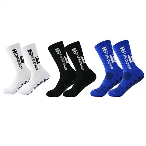 UGUPGRADE 2021 New ANTI SLIP Football Socks Mid Calf Non Slip Soccer Cycling Sports Socks  Mens