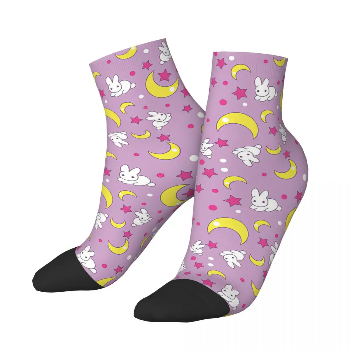 

Счастливые забавные мужские короткие носки, полумесячные, милые, Звездные, кролики, высококачественные женские носки до щиколотки на весну, лето, осень, зиму