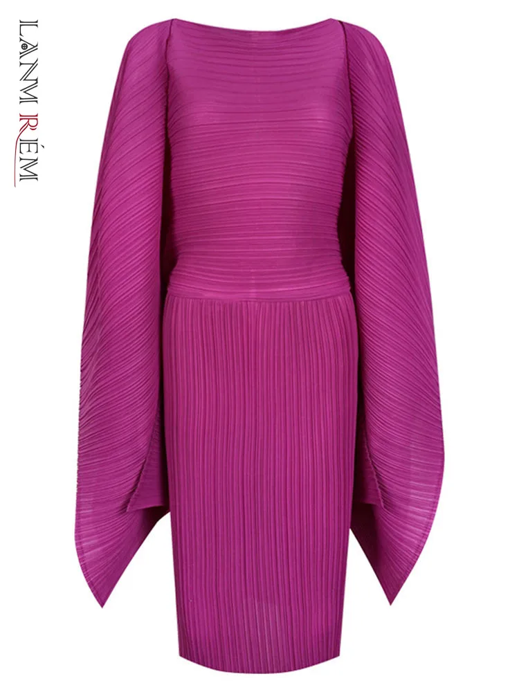 

Женское плиссированное платье LANMREM, дизайнерское вечерние платье с v-образным вырезом и длинными рукавами, модель 2023 года, Весенняя новинка, 2YA1698