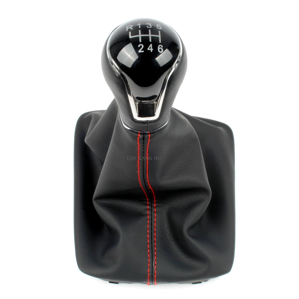 

Для Seat Leon 5-дверная ручка переключения передач 2012 2013 2014 2015 2016 2017 2018 2019 2020 5/6 скоростей, кожаный чехол с ручкой переключения передач