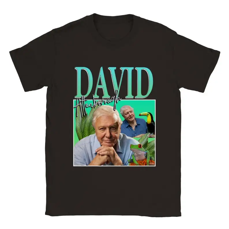 

David Attenborough T-Shirt Sir David Attenborough National Treasure Blue Planet 90s vintage Classic Crewneck T-shirt