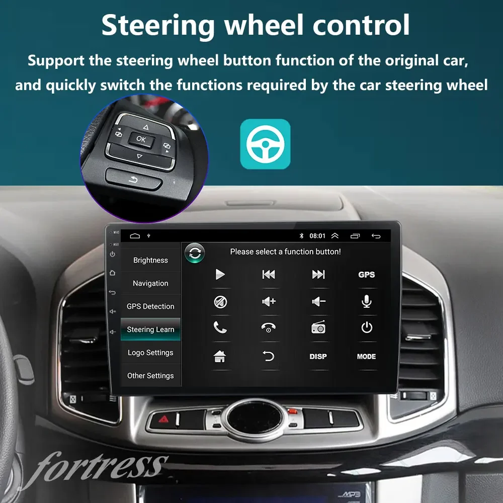 Фото Carplay Android16 для Chevrolet Captiva 1 2011-2016 Автомобильный радиоприемник Стерео Мультимедийный видеоплеер GPS-навигация Автомобильный экран Авто №4