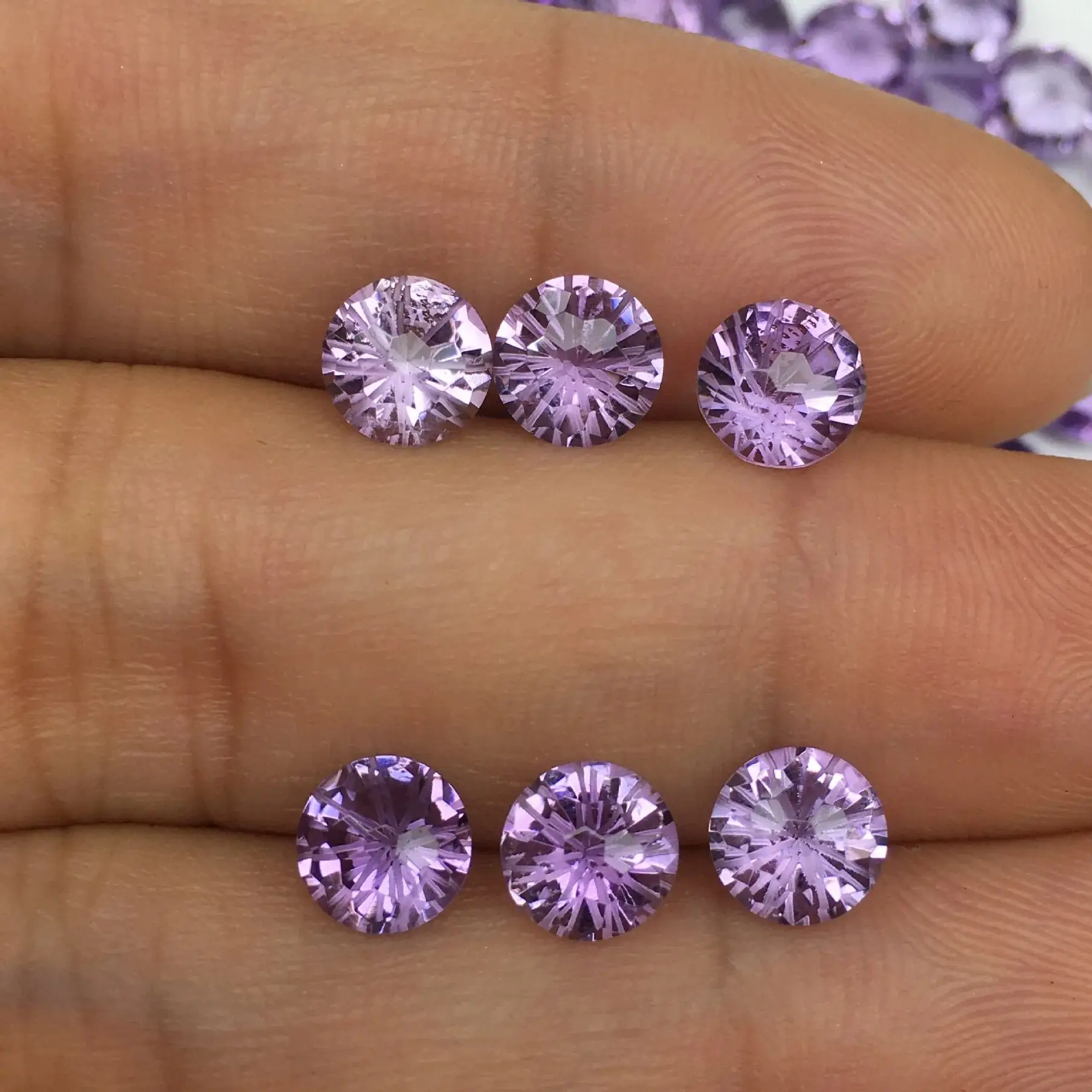 Оптовая продажа 5 шт. бусина из натурального аметиста 6 мм 8 10 фейерверк резка