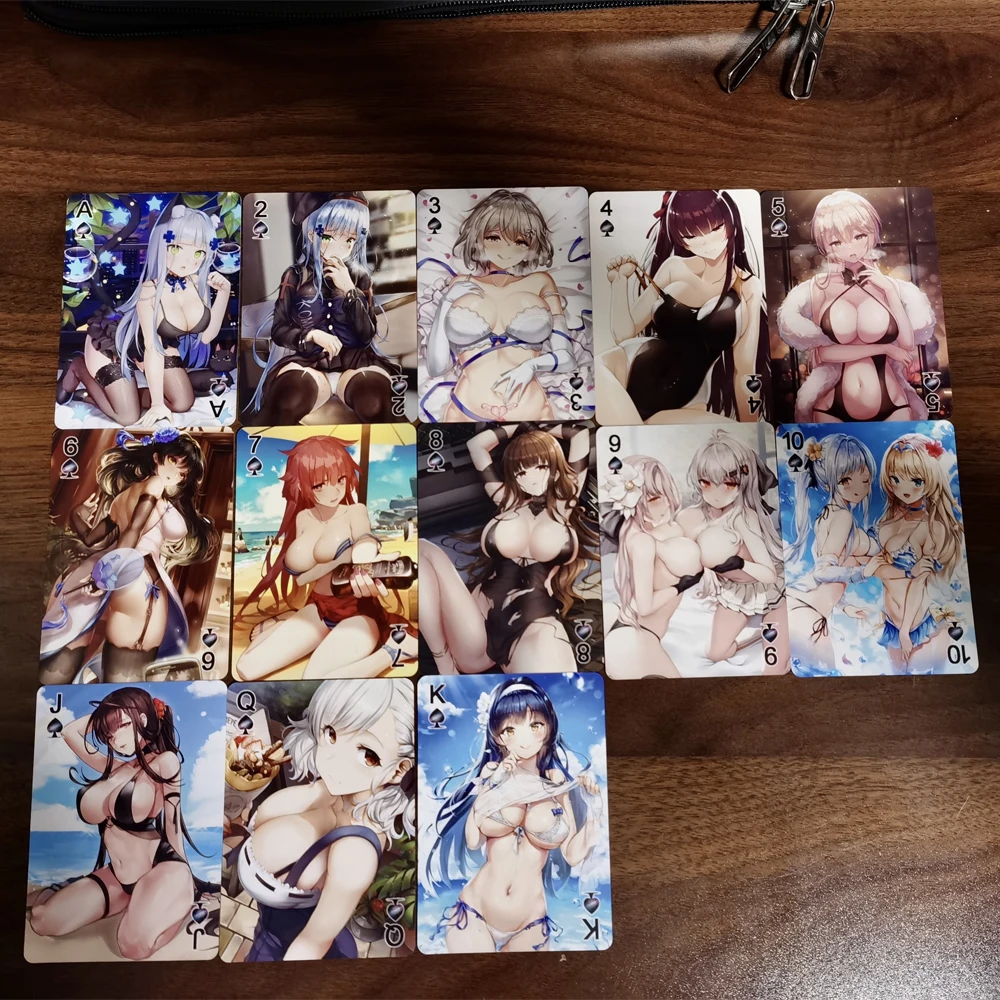 54 шт./компл. игральные карты Frontline для девушек аниме ACG Сексуальная искусственная