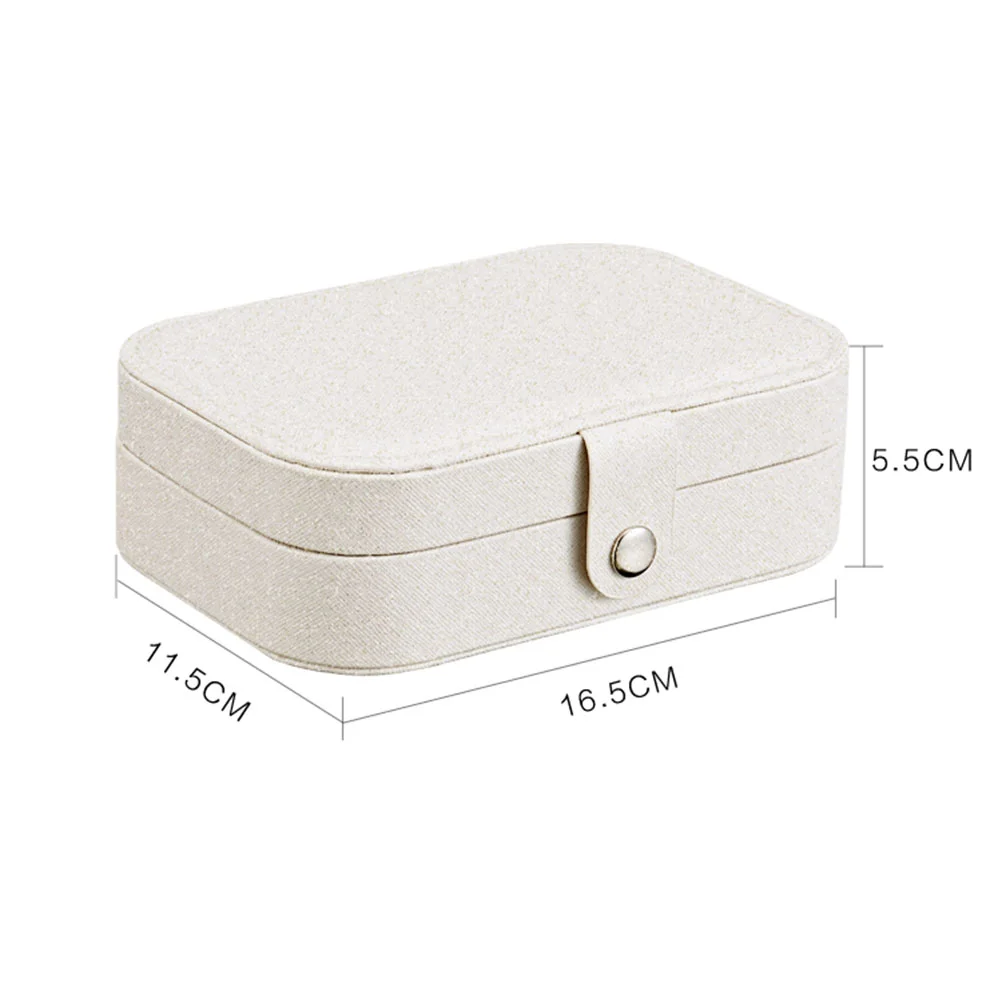 

Jewelry Box Organizer Travel Case Storage Small Necklace Organise Jeweleryholder Girls Layers Bracelet Display 2Pu