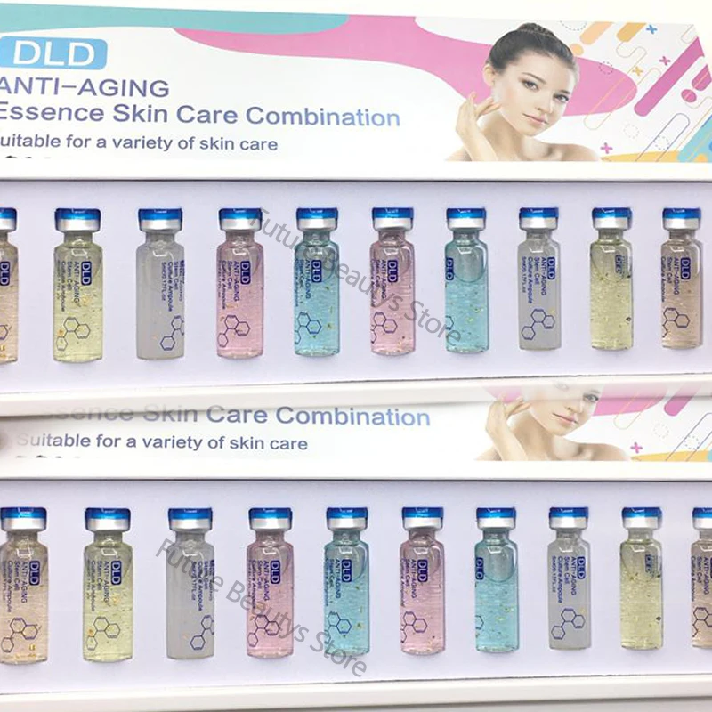 

10Pcs BB Glow Skin Care Set 5ml Pure Hyaluronic Acid Serum Anti-Aging Whitening Cream For Repair Facial Skin Spa Care Treatment