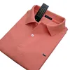 Top Quality 2022 Solid Color Mens Polos Shirts 100% Cotton Short Sleeve Casual Polos Hommes Fashion Summer Lapel Male Tops 811 3