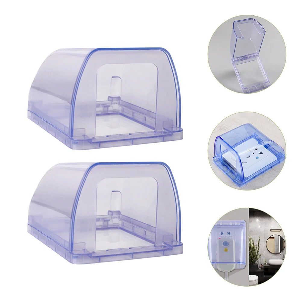 

2pcs Plug Receptacle Protector Adhesive Weatherproof Outlet Cover Wall Plate