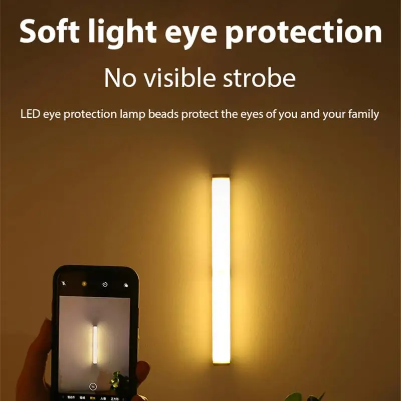 

Светильник СВЕТОДИОДНЫЙ ночсветильник с датчиком движения, USB лампа для кухонного шкафа, гардероба, подсветсветильник лестницы