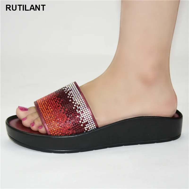 

Summer Slippers 2023 Women Shoes High Quality PU Leather Square Toe Ladies Summer Slippers Good Quality Slippers for Woman