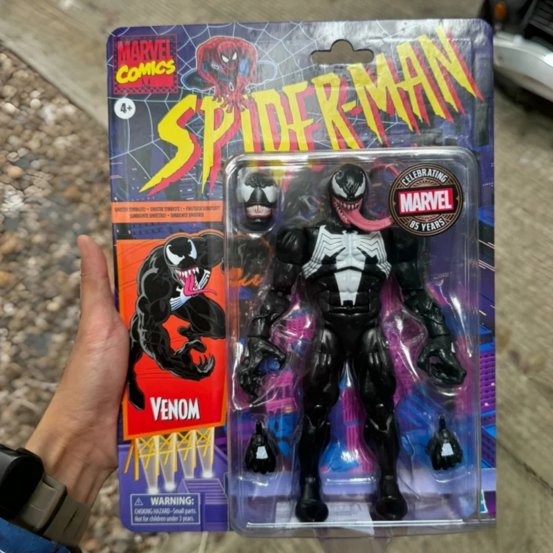 Оригинальная 6-дюймовая фигурка героя Marvel Legends Ретро Venom (комиксы 85 лет)