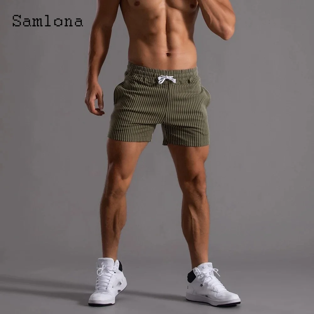 

Men's Casual Sorts Sexy Leisure Sort Pants reen Black Patcwork Lace-up Pocket Summer New Fasion Beac Sorts Male Clotin