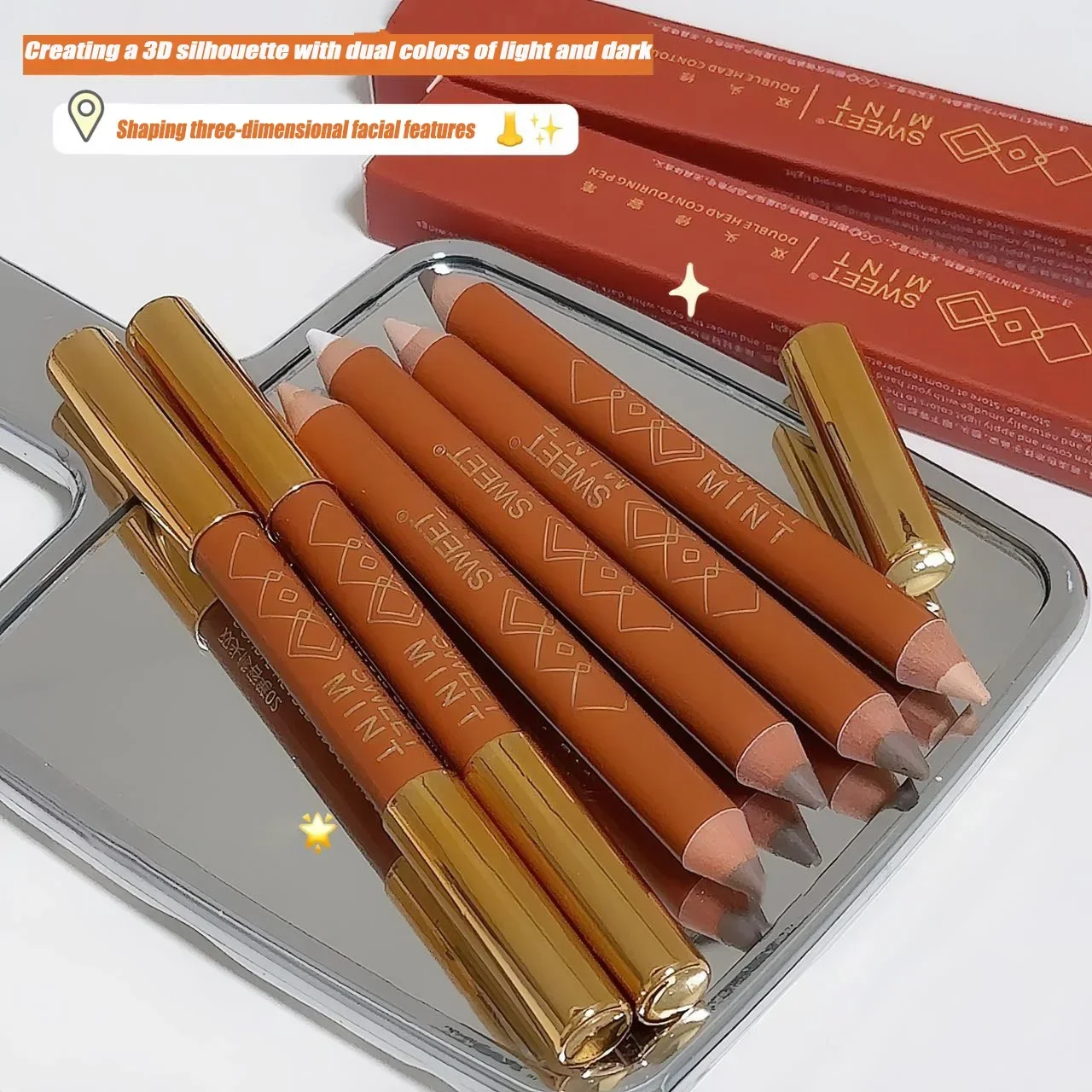 Тени для носа двойной скульптурный карандаш макияжа контурный крем лица