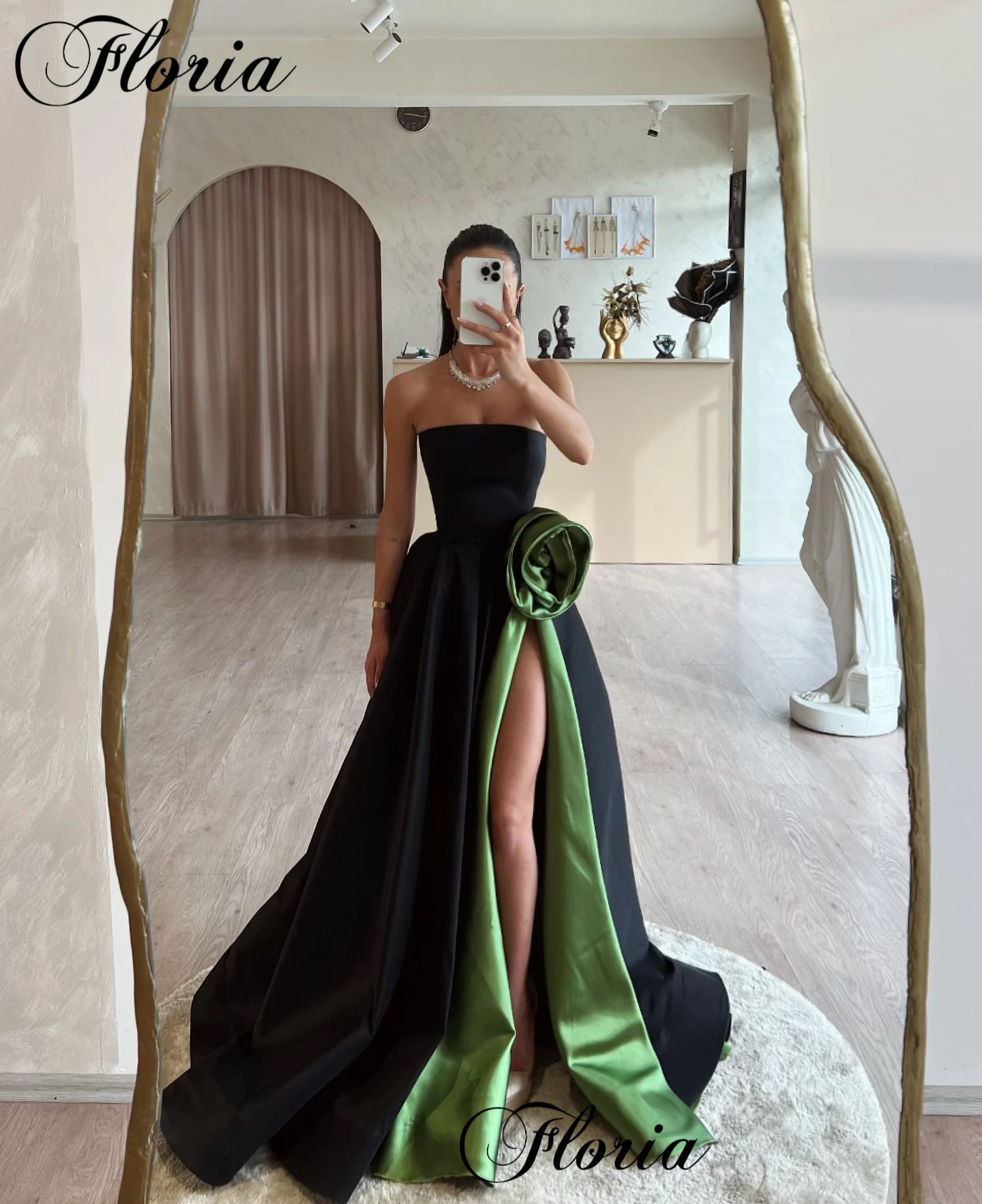 Женское модельное платье без бретелек элегантное знаменитости с Боковым