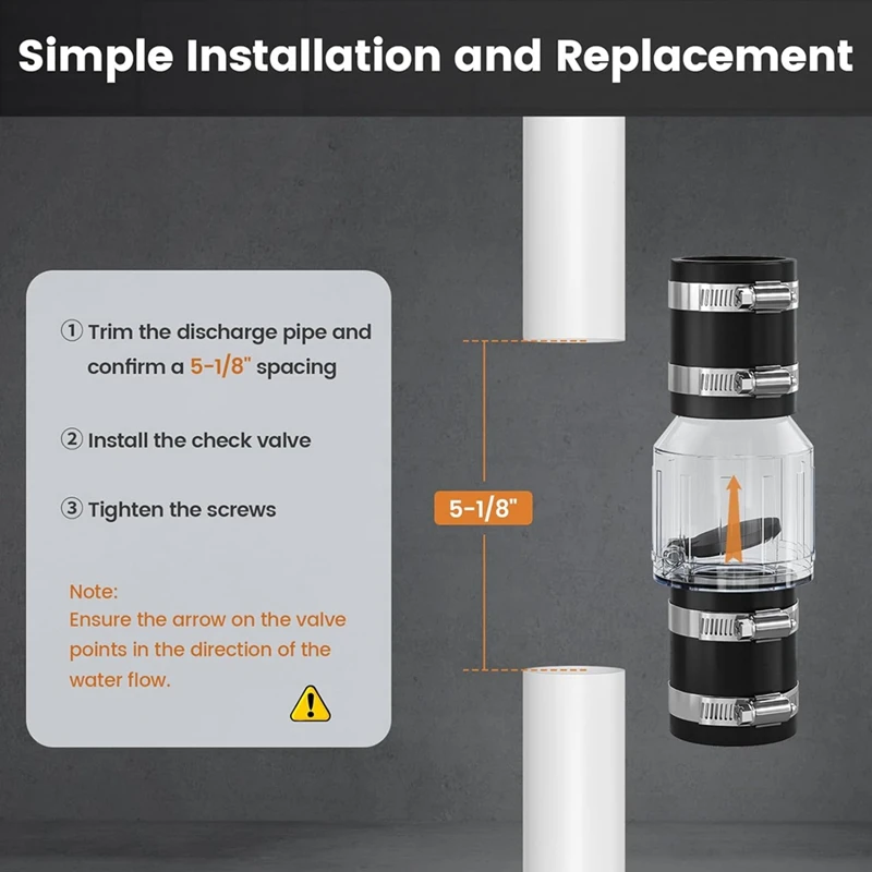 Зворотный клапан 1-1/2-дюймового цвета замена обратного клапана насоса поддона с