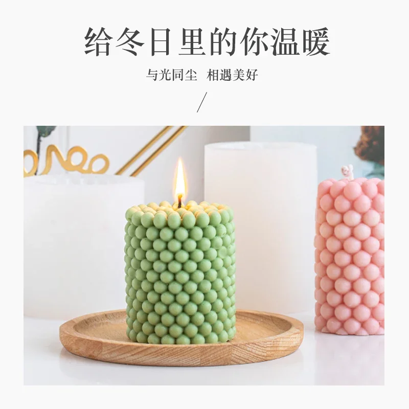 Форма цилиндрическая силиконовая для свечей в форме столба креативная гипсовая