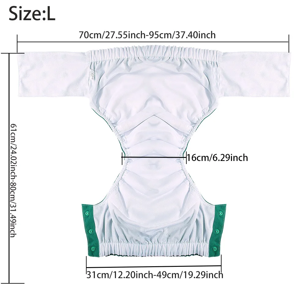 Хлопковые тканевые подгузники для взрослых водонепроницаемые стариков брюки