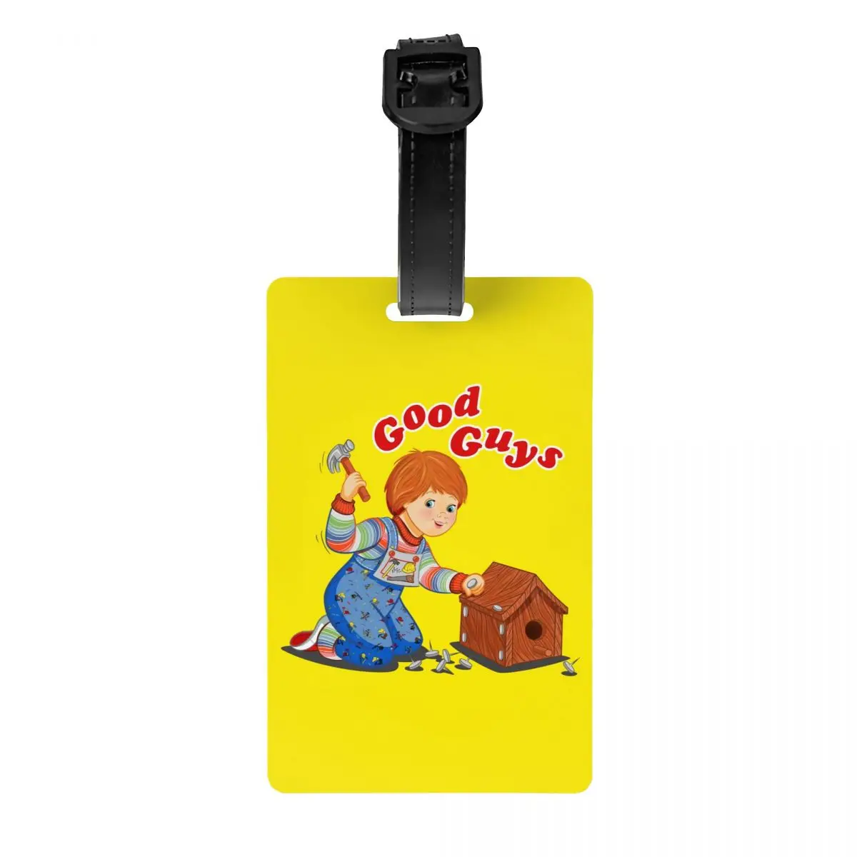 

Good Guys Carpenter Luggage Tag Custom Cartoon Child's Play Chucky Doll Baggage Tags Privacy Cover Name ID Card