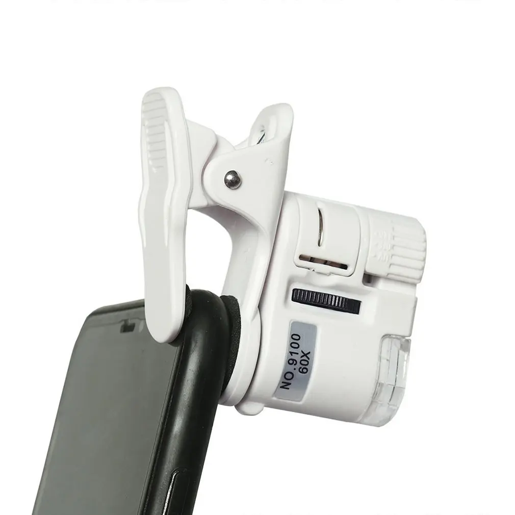 

Microscope 60X Phone Digital Microscope Camera with LED Light Phone Universal Mobile Magnifying Lens Macro Zoom Camera Clip