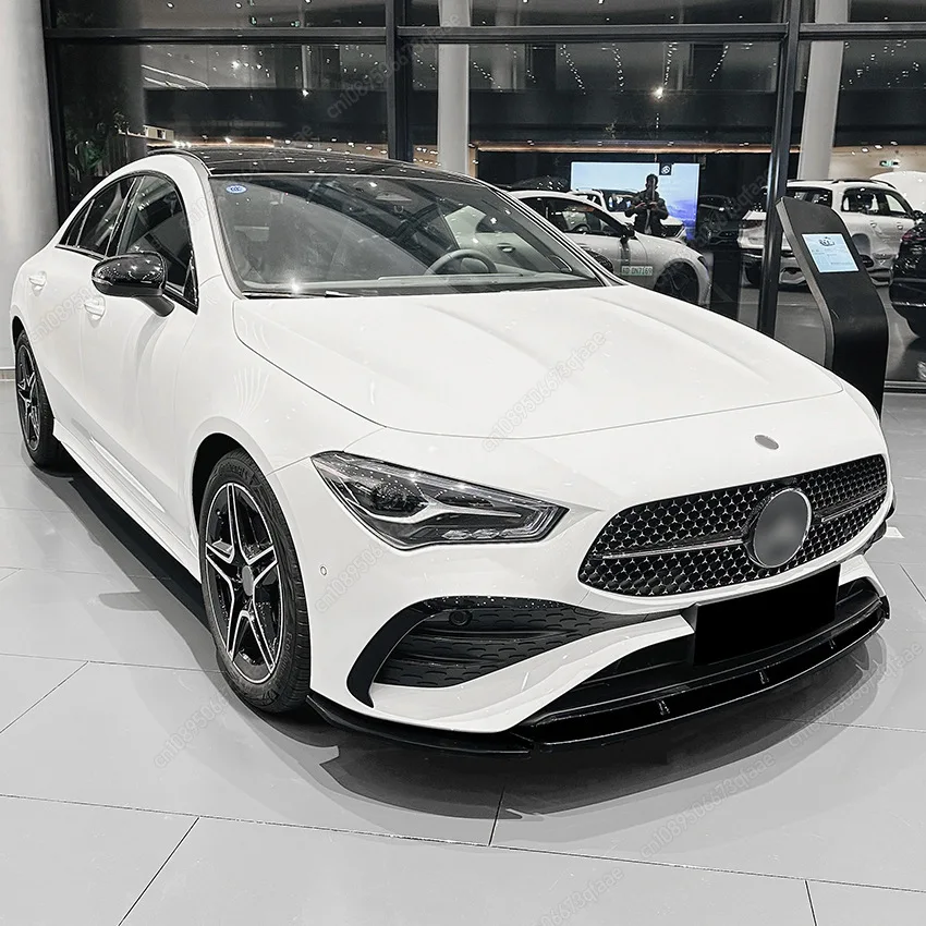 Фото Автомобильный передний бампер сплиттер для Mercedes Benz C118 W118 X118 CLA 200 235 CLA35 45 AMG 2023-2025 ABS диффузор комплекты кузова тюнинг №1
