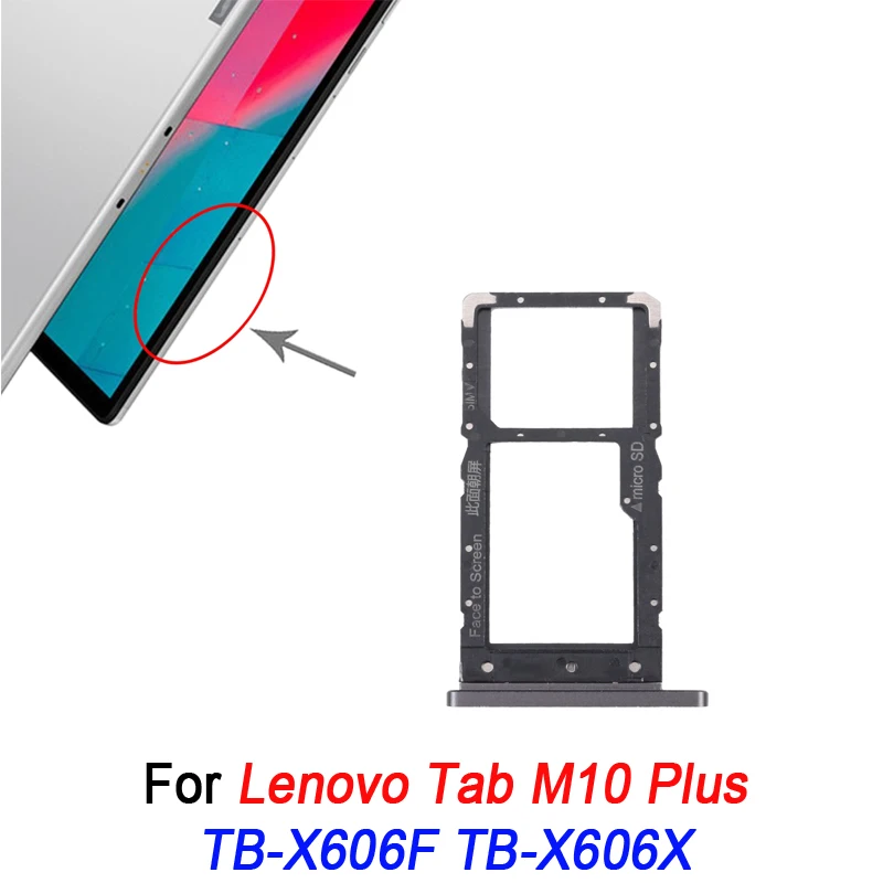 

SIM Card Tray + Micro SD Card Tray For Lenovo Tab M10 Plus TB-X606F TB-X606X