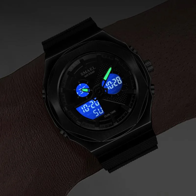 Женские спортивные часы SMAEL водонепроницаемые до 50 м розовые подарки для