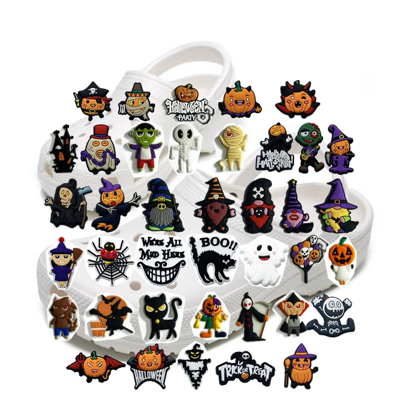 

Подвески на Хэллоуин, искусственный КРОК, украшение для детей из ПВХ, булавка на День всех святых, аксессуары для браслетов 39 шт. в упаковке, ...