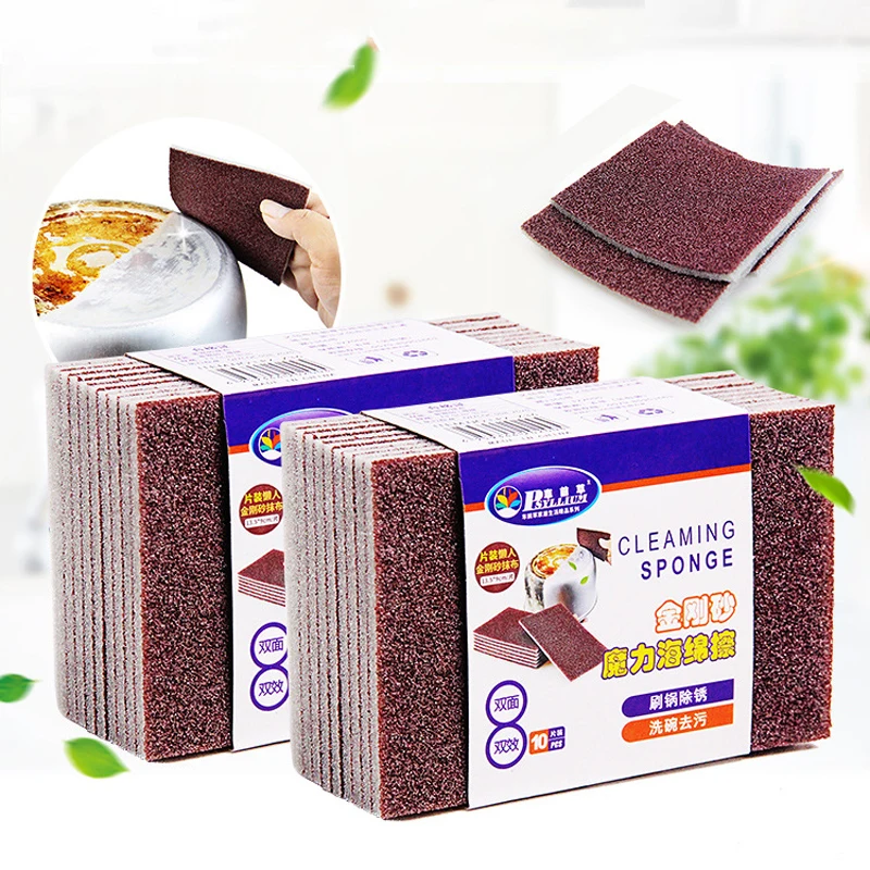 

Sponge Magic Eraser Descaling Emery Cleaning Brush Silicon Carbide Descaling Cleaning Brush Stove Pot Kitchen Tools Accessories