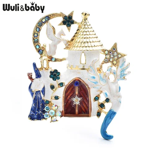 Броши Wuli&baby замок эльфа