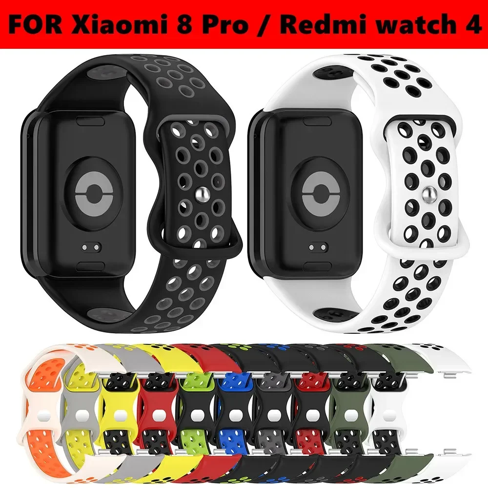 Фото Спортивный силиконовый ремешок для Redmi watch 4, сменный браслет для умных часов Xiaomi 8 9 Band Pro, ремешки для часов, аксессуары Correa №1