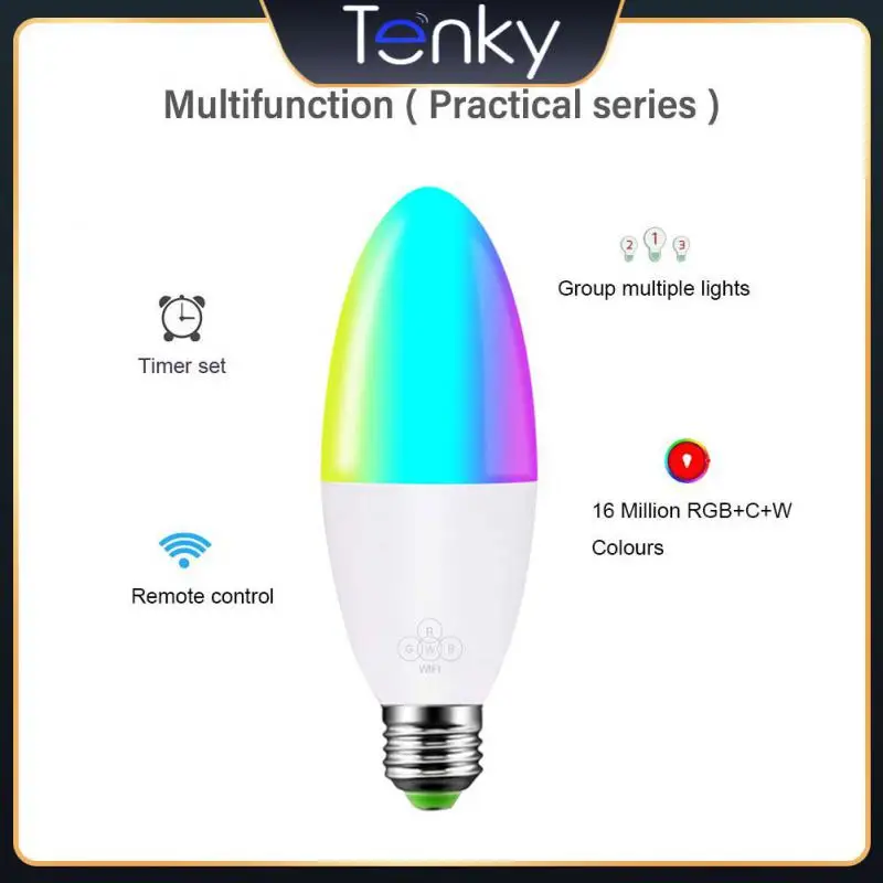 

Indoor Candle Light 3-5w Dimmable Colors Smart Light Bulbs 6000k E12 E14 E26 E27 B22 Led Bulb Smart Home Rgbw Light Bulbs