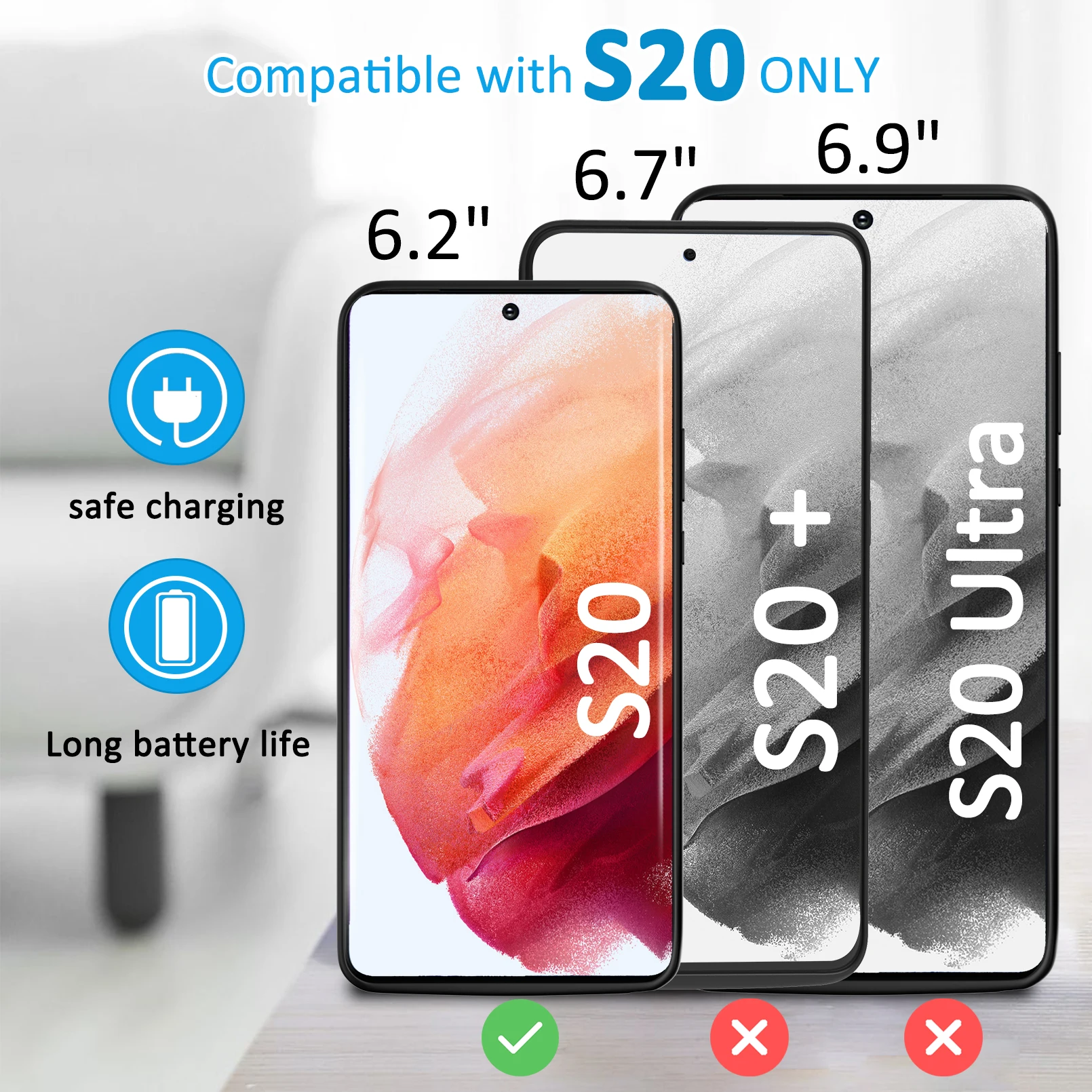 Tanie Inteligentne Telefony Komórkowe ładowarka Etui Do Samsung Galaxy S20 Ultra S20 Plus Etui Do ładowania Przenośna Obudowa Powerbank 5000mAh