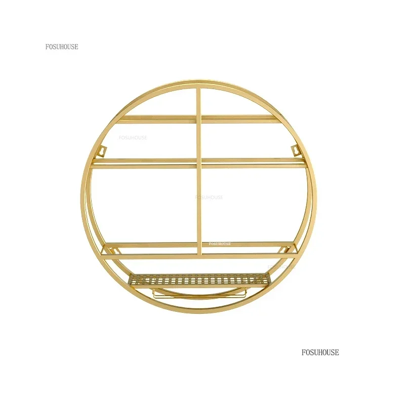 Современная барная мебель скандинавская круглая настенная винная полка