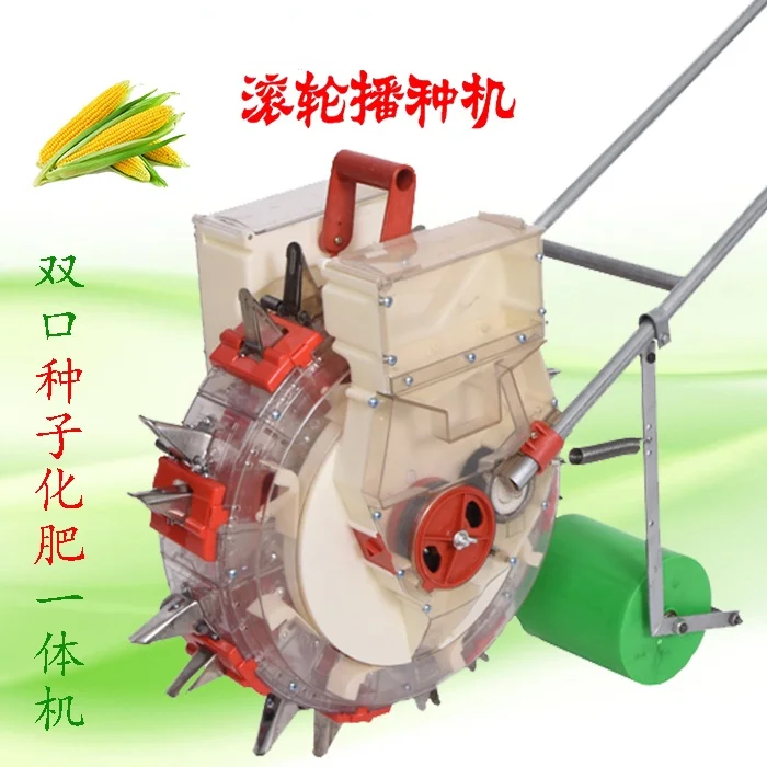 

Manual Hand propelled Wheel-rolling Corn Peanut Soybean Seeder Multifunctional Precision Seeder Planter Fertilizer Spreader