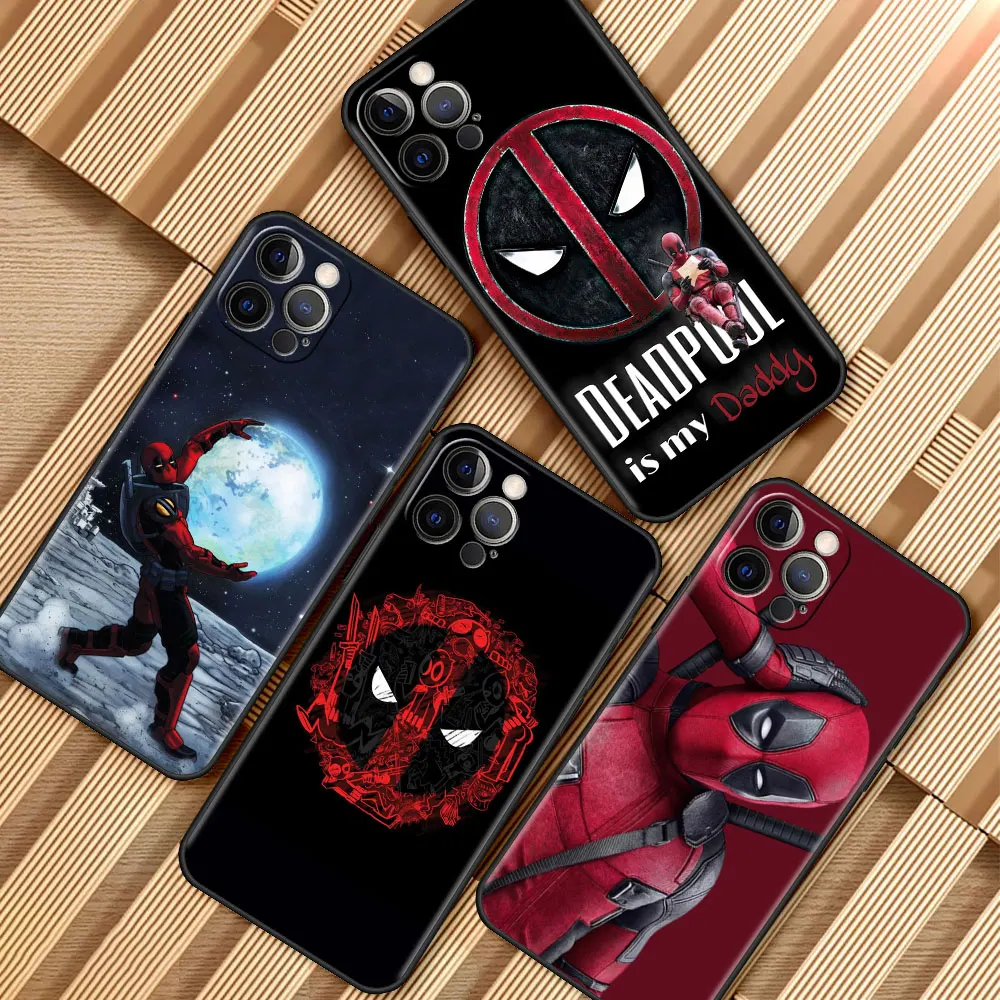

Deadpool Marvel Hero Case For Apple iPhone 13 12 Pro Max 11 XR SE 2020 7 8 Plus Phone Cover X Xs 6S 6 5 5S Soft Silicone Shell