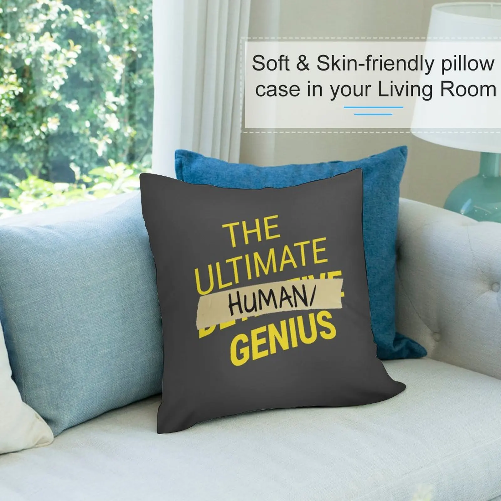 B99 - Ultimate human slash genius диванная подушка подушки для дивана новогодний чехол