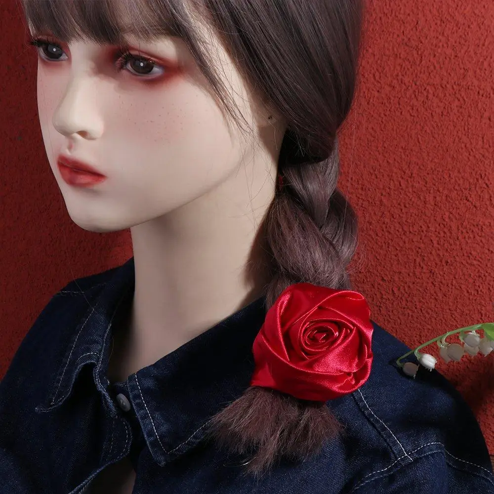 Веревка для волос девочек кольцо с толстой кишкой шелковая атласная резинка