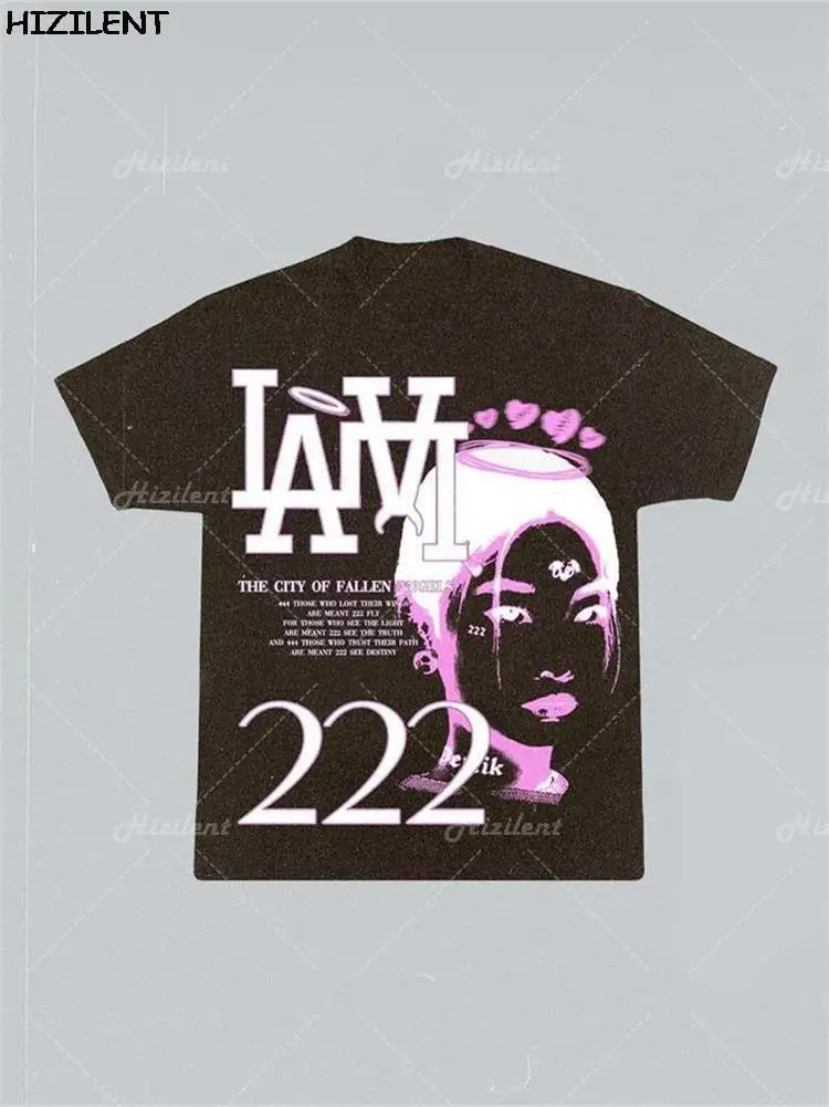 90s Graphic Print Kawaii Y2K Clothes Female Oversized t-shirt Vintage goth Harajuku Fairy Grunge Top woman O-neck emo | Женская одежда
