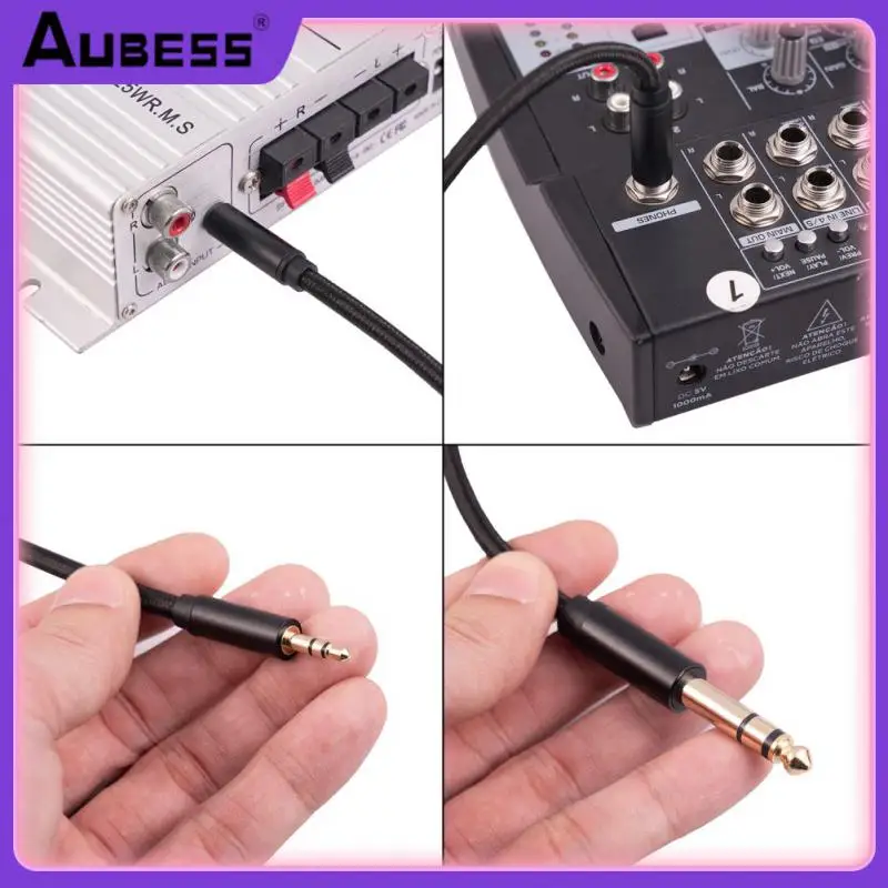 

Black Connected To Mobile Phone Computer Audio Cable For Mixer Amplifier 3.5mm Stereo Male Gold Plated Adapter 2023 For On-board