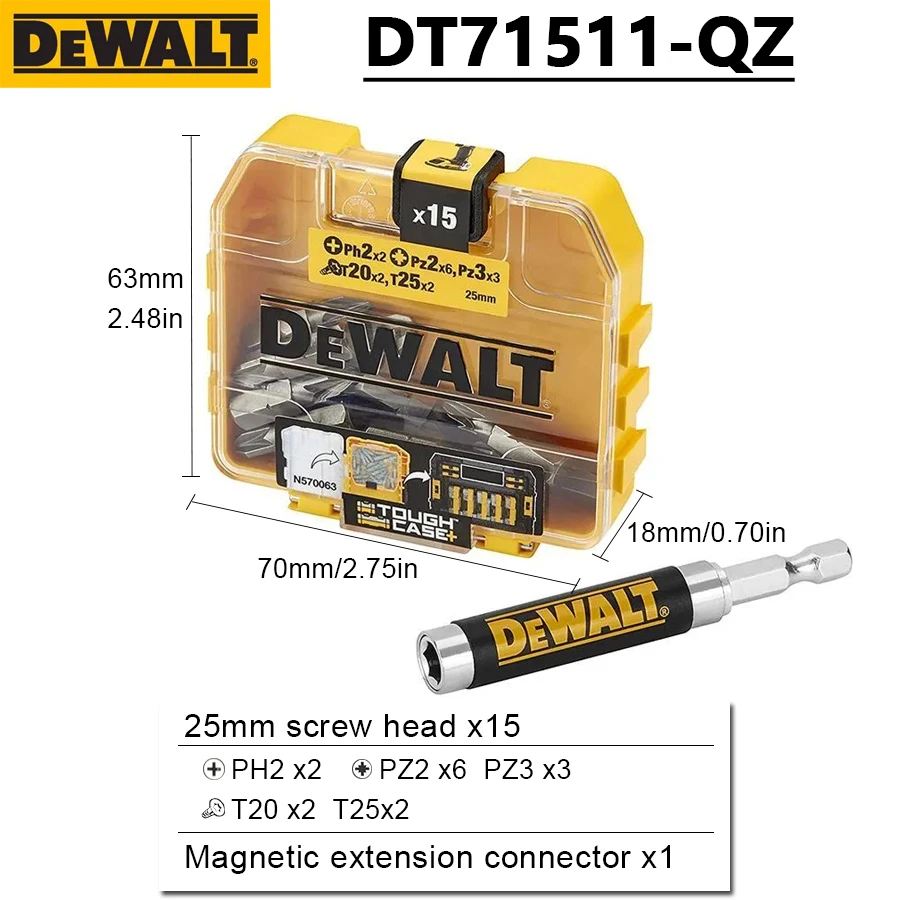 

DEWALT DT71511 набор бит для отверток 16 шт.
