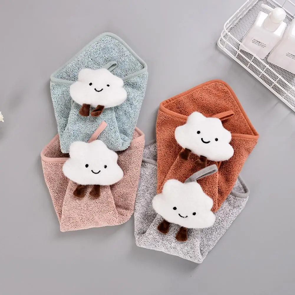 

Durable Bathroom Cartoon Bamboo Charcoal Fiber Hand Towel Super Soft Hand Towel Strong Water Absorption for Home