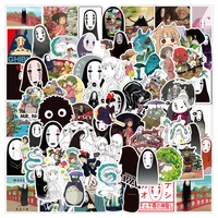 103050100pcs cute anime spirited away miyazaki hayao stickers diy skateboard fridge guitar travel cartoon sticker decal gift