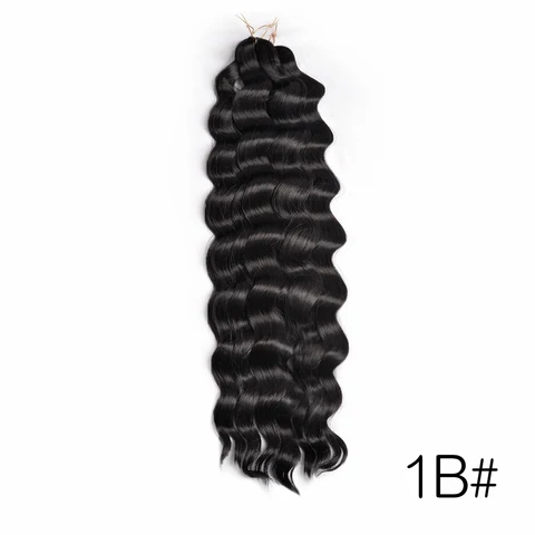 Вьющиеся волосы, плетение крючком, синтетические волны воды, наращивание волос, глубокая волна, вязанные крючком косы, высокотемпературное волокно, искусственные волосы